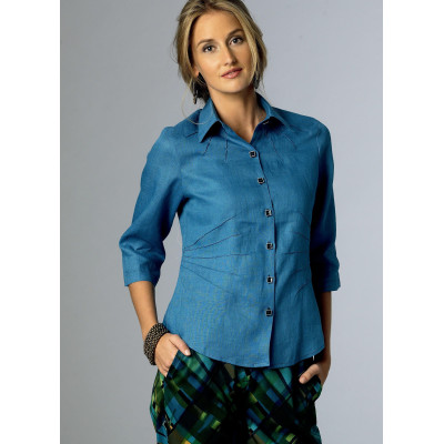 Střih Butterick 6026 košile, košile bez rukávů