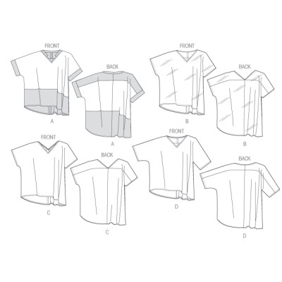 Střih Butterick 5955 volné tričko