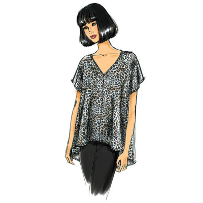 Střih Butterick 5955 volné tričko