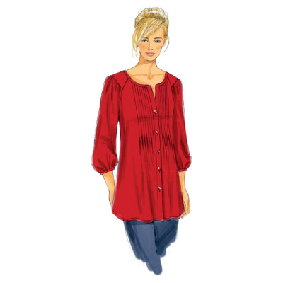 Střih Butterick 5861 volná halenka, propínací halenka