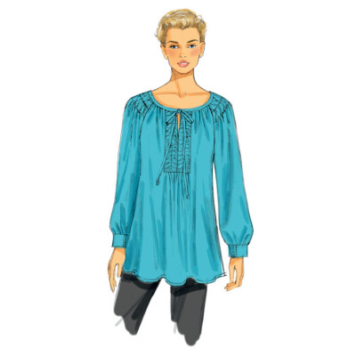 Střih Butterick 5861 volná halenka, propínací halenka