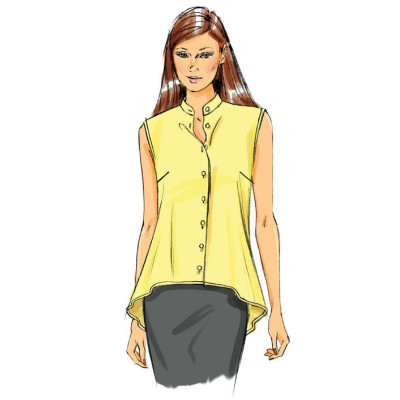 Střih Butterick 5786 košile (4 varianty)