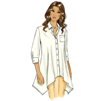 Střih Butterick 5786 košile (4 varianty)