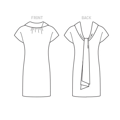 Střih Vogue 1544 rovné šaty se šálovým límcem, Tom and Linda Platt
