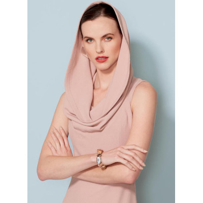 Střih Vogue 1531 pouzdrové šaty s variabilním límcem, Lialia by Julia Alarcon