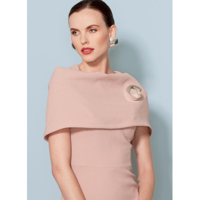 Střih Vogue 1531 pouzdrové šaty s variabilním límcem, Lialia by Julia Alarcon