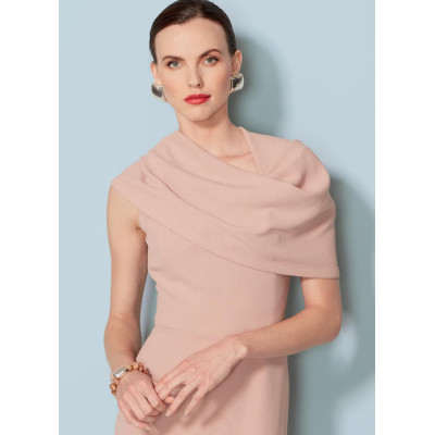 Střih Vogue 1531 pouzdrové šaty s variabilním límcem, Lialia by Julia Alarcon