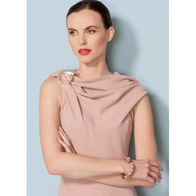 Střih Vogue 1531 pouzdrové šaty s variabilním límcem, Lialia by Julia Alarcon