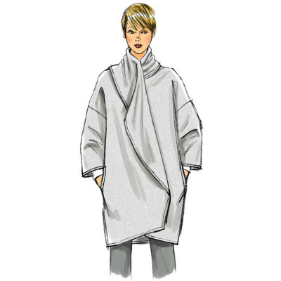 Střih Vogue 8930 zavinovací kabát