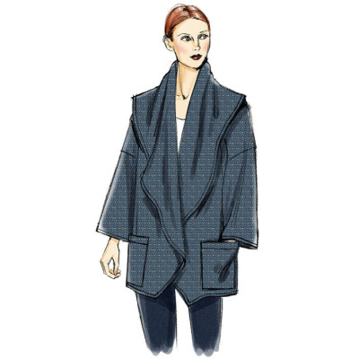 Střih Vogue 8930 zavinovací kabát