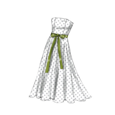 Střih Vogue 8766 korzetové šaty, pouzdrové šaty, šaty s kolovou sukní