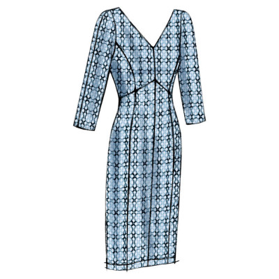 Střih Vogue 8997 šaty s kolovou sukní, pouzdrové šaty