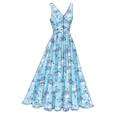 Střih Vogue 8997 šaty s kolovou sukní, pouzdrové šaty