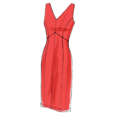 Střih Vogue 8997 šaty s kolovou sukní, pouzdrové šaty