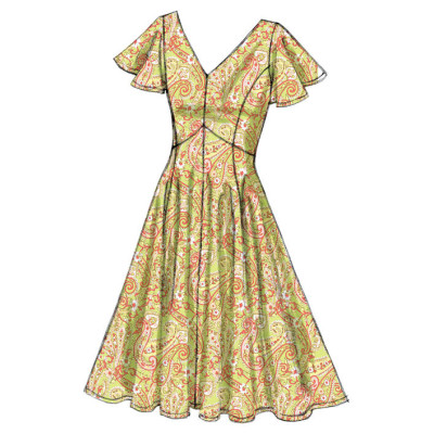 Střih Vogue 8997 šaty s kolovou sukní, pouzdrové šaty