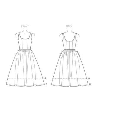 Střih Vogue 9100 šaty na ramínka