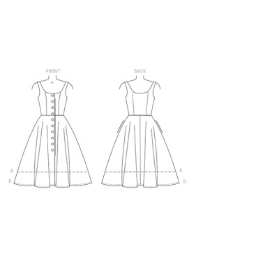 Střih Vogue 9182 propínací šaty