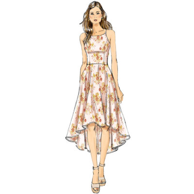 Střih Vogue 9252 šaty na ramínka