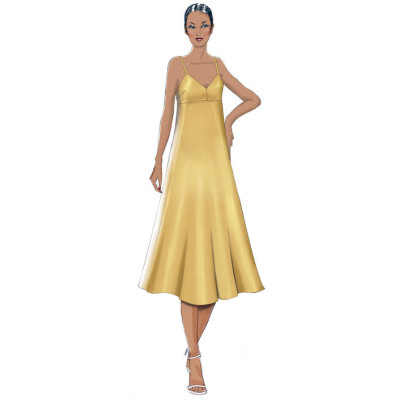 Střih Vogue 9278 empírové šaty na ramínka