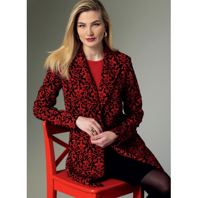 Střih Vogue 9133 kabát, dlouhé sako