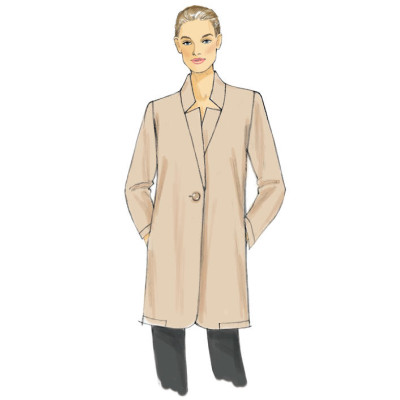 Střih Vogue 9133 kabát, dlouhé sako