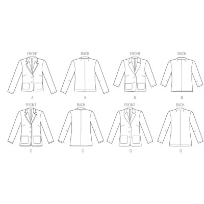 Střih Butterick 5926 sako (4 varianty)