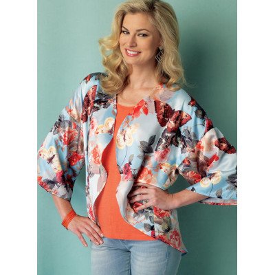 Střih Butterick 6176 kimono, kardigan (6 variant)