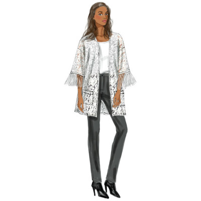 Střih Butterick 6176 kimono, kardigan (6 variant)
