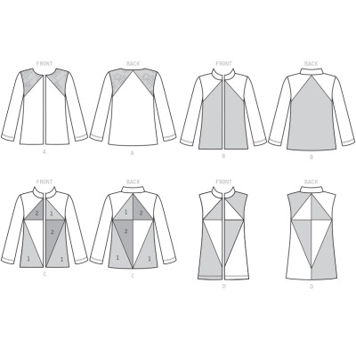 Střih Butterick 6496 sako, vesta