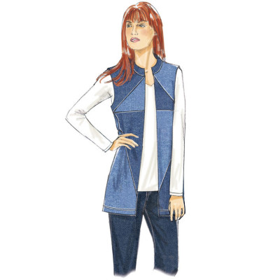 Střih Butterick 6496 sako, vesta