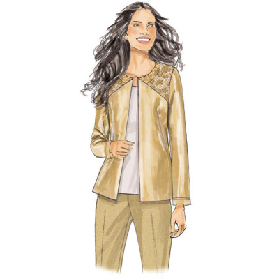 Střih Butterick 6496 sako, vesta