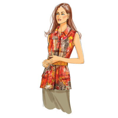 Střih Butterick 5616 džínová bunda, vesta