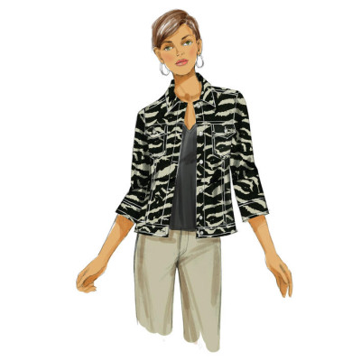 Střih Butterick 5616 džínová bunda, vesta