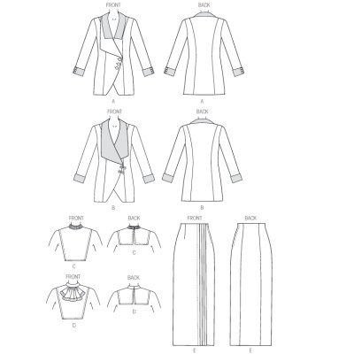 Střih Butterick 6108 Retro kabát a sukně