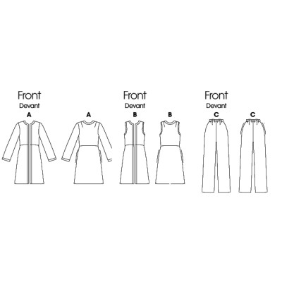 Střih Butterick 5473 kabátek, vesta, kalhoty s gumou v pase