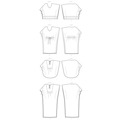 Střih Butterick 6559 letní tunika, kaftan