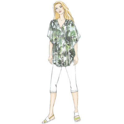 Střih Butterick 6559 letní tunika, kaftan