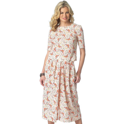 Střih Butterick 6175 krátké tričko, krajkové tričko, top