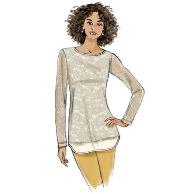 Střih Butterick 6418 tričko (4 varianty)