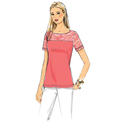 Střih Butterick 6418 tričko (4 varianty)