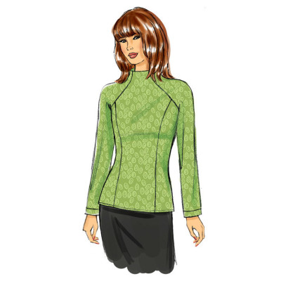 Střih Butterick 6134 halenka se stojáčkem (4 varianty)