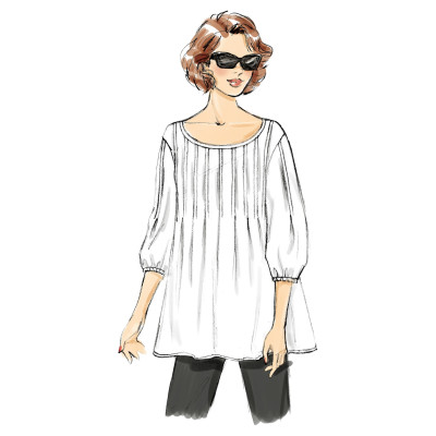 Střih Butterick 6024 volná halenka