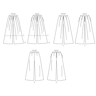 Střih Butterick 6178 culottes, kalhotová sukně