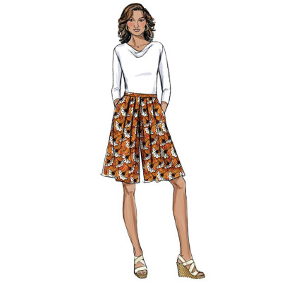 Střih Butterick 6178 culottes, kalhotová sukně