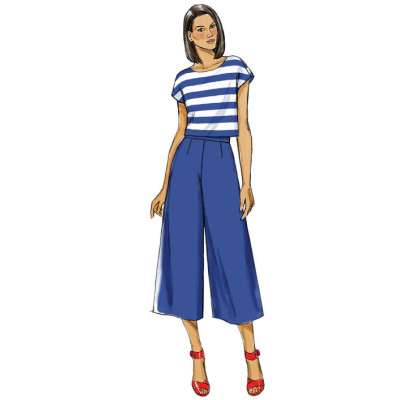 Střih Butterick 6178 culottes, kalhotová sukně