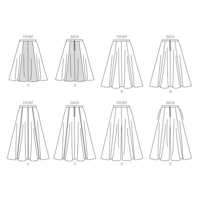 Střih Butterick 6179 kolová sukně, culottes, kalhotová sukně