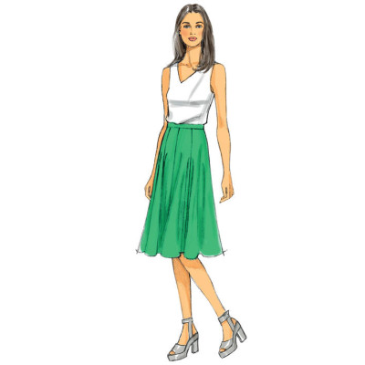 Střih Butterick 6179 kolová sukně, culottes, kalhotová sukně