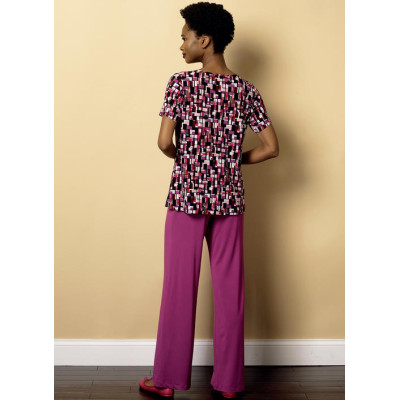 Střih Butterick 6262 tričko, kalhoty s gumou v pase, domácí oblečení, pyžamo