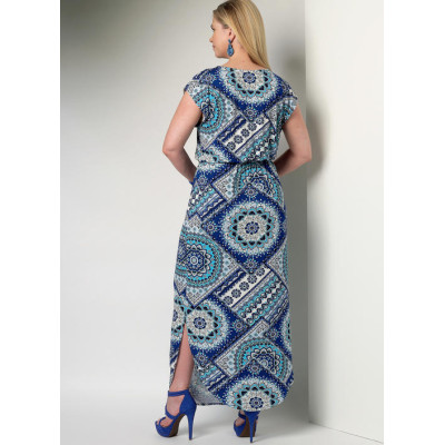 Střih Butterick 6210 tričkové šaty se stahováním v pase