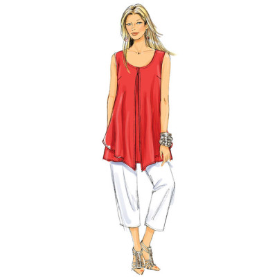 Střih Butterick 5655 šaty, tunika, kalhoty s gumou v pase